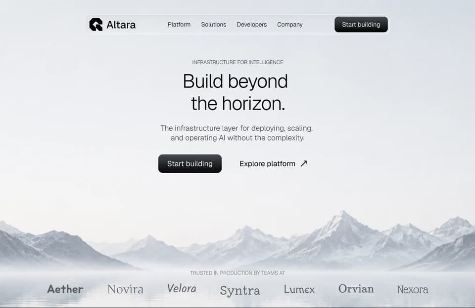 Website design from the Teal Sites showcase, preview 21