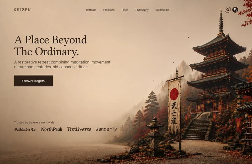 Website design from the Teal Sites showcase, preview 23