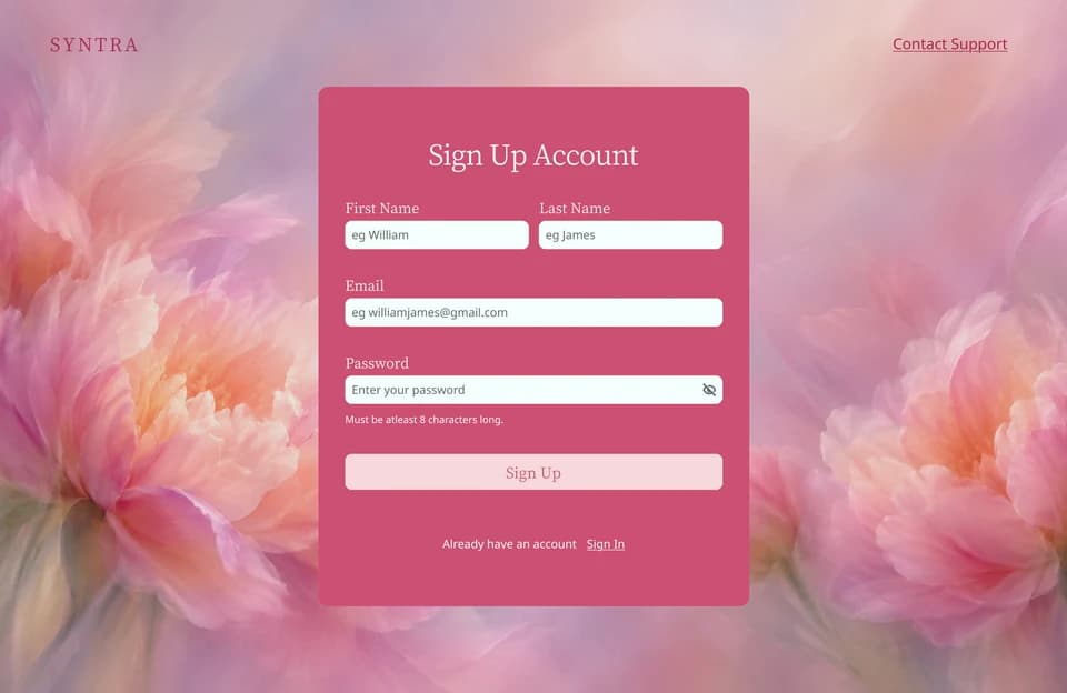 Website design from the Teal Sites showcase, preview 37